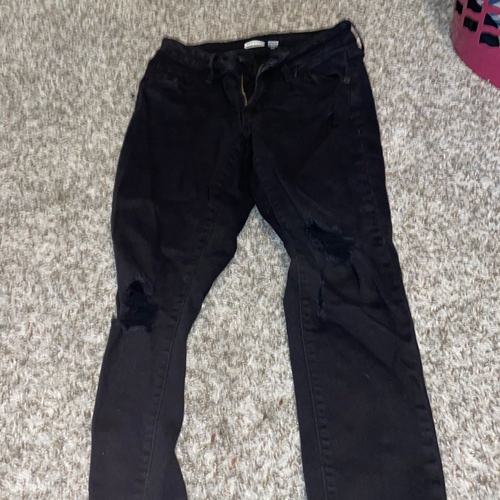 Old Navy ripped Black jeans, Size:0